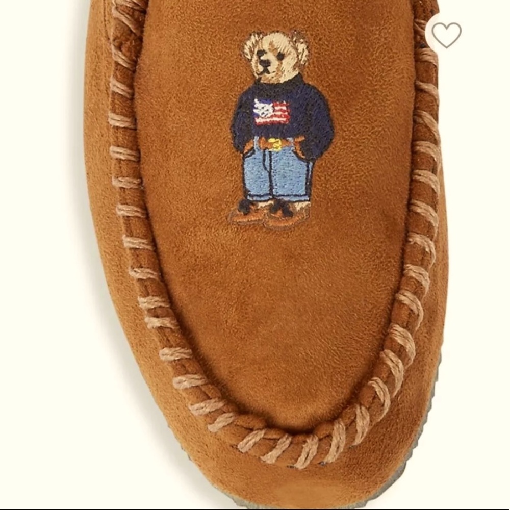 Ralph Lauren Men's Polo Bear Faux-Suede Slippers